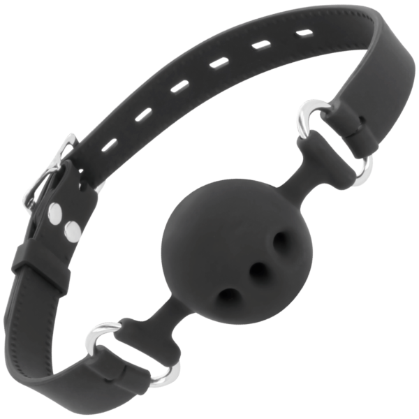 Bâillon Darkness avec ses sangles en cuir