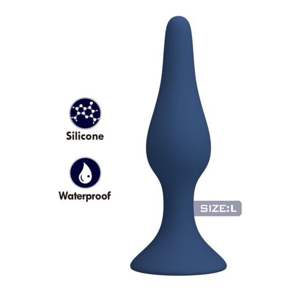 Plug anal MR PLAY Slim en silicone bleu