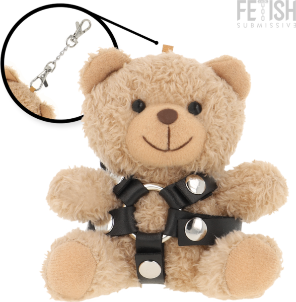 Ourson en peluche Fetish Submissive Bongo avec son harnais à anneau