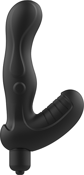 Vibromasseur prostatique Addicted Toys Anal Massager, avec sa tige courbe et sa base à reliefs