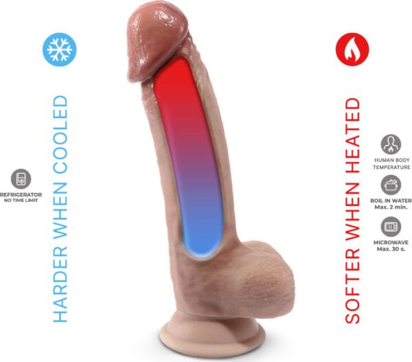 Gode réaliste Silexd Model 1 en silicone thermoréactive