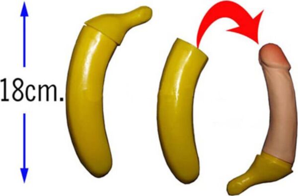 Diablo Picante Banane Pénis avec surprise, accessoire farce pour fêtes