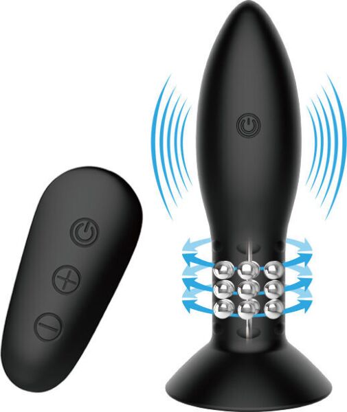 Plug anal MR PLAY à billes rotatives avec télécommande sans fil