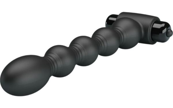 Plug anal vibrant Pretty Love BI-040105 en silicone noire, avec sa poignée
