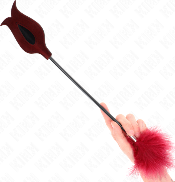 Plumeau Kink rose de 38 cm pour des jeux érotiques doux