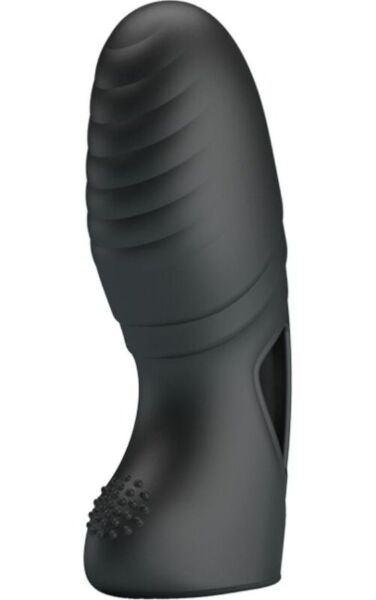 Vibromasseur de doigt Pretty Love BI-014750 en silicone, avec ses sangles élastiques