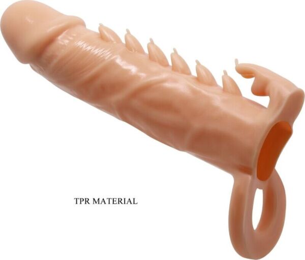 Gaine pénis Pretty Love BI-026246 avec sangle pour les testicules et stimulateur en forme de lapin