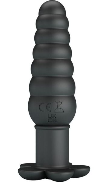 Vibromasseur anal Pretty Love BI-040203 en silicone noire avec sa poignée