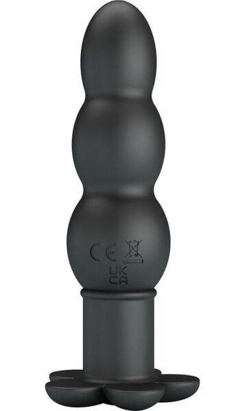 Plug anal vibrant Pretty Love BI-040205 en silicone noire avec sa poignée de préhension