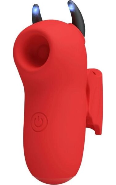 Stimulateur clitoridien de doigt Pretty Love BI-300070 de couleur rouge