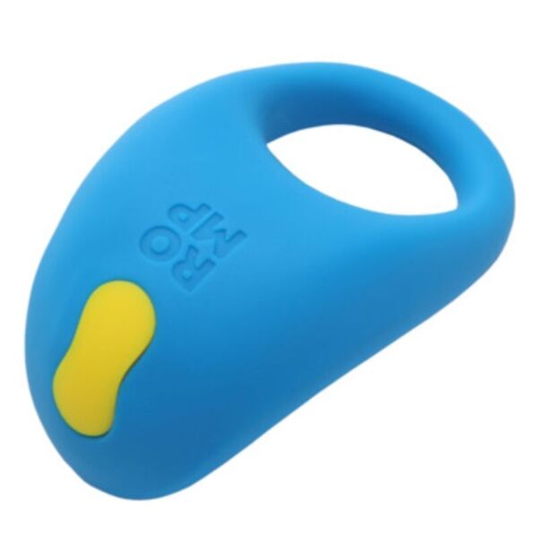 Anneau vibrant ROMP Juke en silicone bleu clair