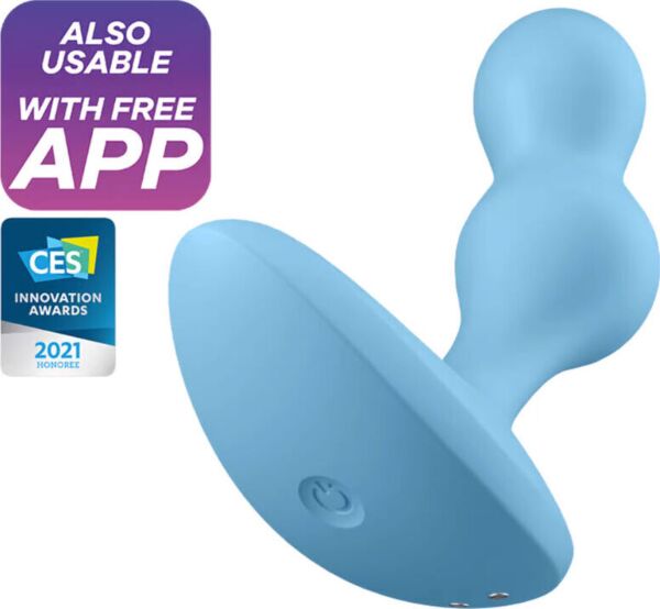 Plug anal vibrant Satisfyer Deep Diver, avec sa forme à deux sphères et sa base large