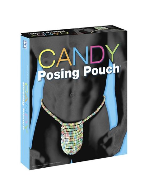 String comestible pour homme Spencer & Fleetwood Candy Posing Pouch, en perles de bonbon colorées