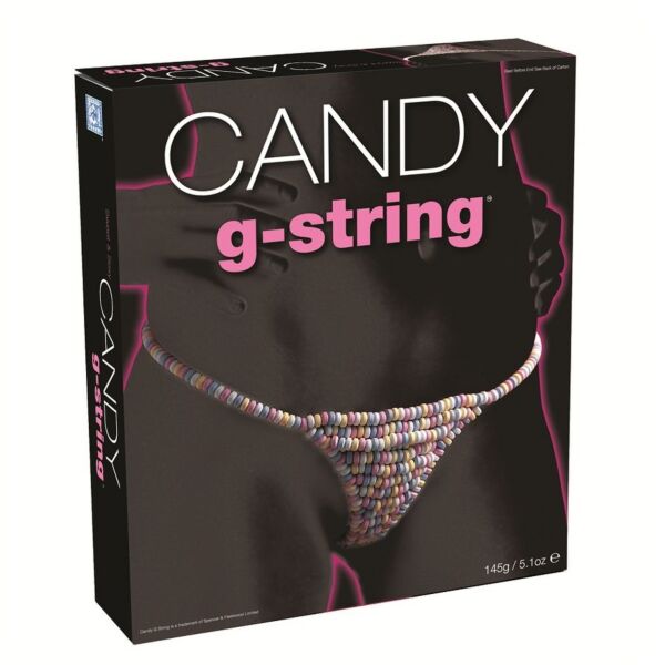 String comestible Spencer & Fleetwood Candy G-String, en perles de bonbon colorées