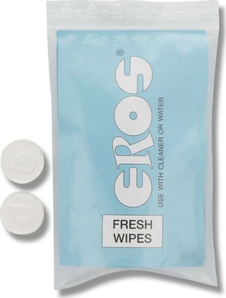Sachet de lingettes intimes comprimées Eros Fresh Wipes 12 unités