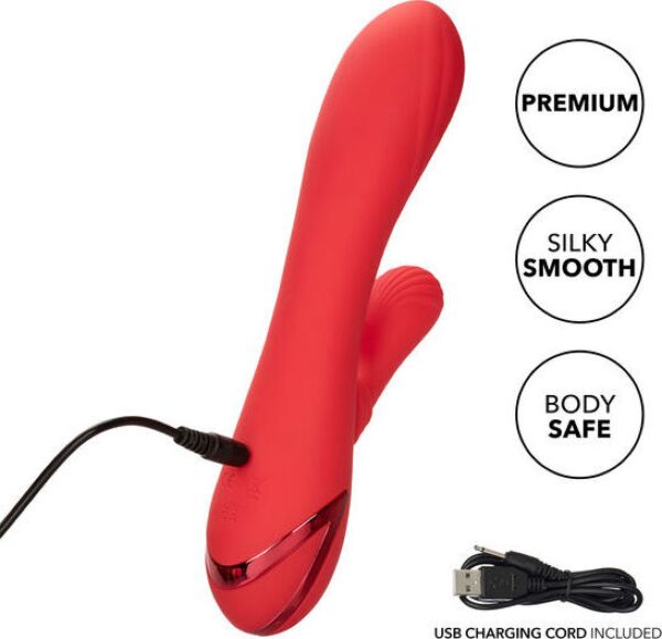 Vibromasseur rabbit CalExotics Palisades Passion avec son stimulateur externe