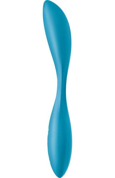 Vibromasseur point G Satisfyer G-Spot Flex 1 de couleur bleue, avec la tige flexible