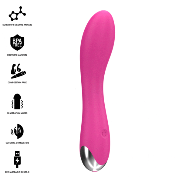 Vibromasseur Intense Cher avec ses têtes interchangeables