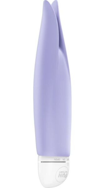 Vibromasseur lay-on Fun Factory Volita de couleur lilas, avec ses deux embouts en silicone