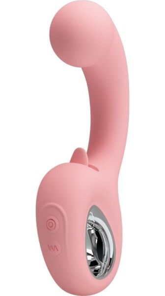 Vibromasseur double Pretty Love Erynnyes BI-300104, avec sa tige et sa petite langue pour le clitoris