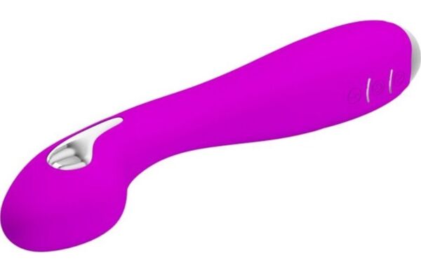 Vibromasseur Pretty Love ElectroShock de couleur violette, à l'extrémité courbée