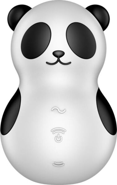 Stimulateur clitoridien à succion et vibromasseur Satisfyer Pocket Panda noir et blanc