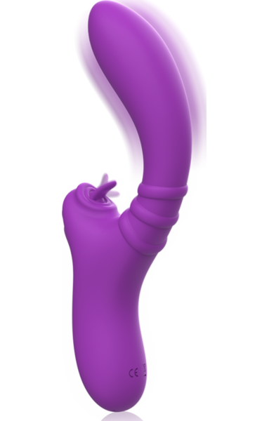 Vibromasseur rabbit Intense Harry avec son bras pour le clitoris
