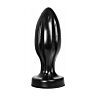 Plug anal ALL BLACK 21 CM avec surcos sensationnels