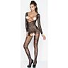 Bodystocking PASSION BS031 avec broderies sensuelles