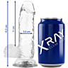 Dildo X RAY Clear Cock avec Boules 15.5 CM - 3.5 CM