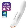 Vibrateur Rabbit SATISFYER Double Flex avec technologie Bluetooth