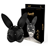 Masque en cuir vegan Coquette Chic Desire avec oreilles de lapin