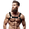 Harnais pour Homme FETISH SUBMISSIVE ATTITUDE Ajustable en Cuir Vegan