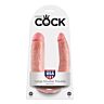 Dildo double pénétration King Cock 17.8 cm naturel