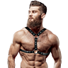 Harnais Homme FETISH SUBMISSIVE ATTITUDE - Cuir Vegan Ajustable