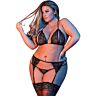 Ensemble de lingerie BRA GARTER & G-SET BLACK L/XL