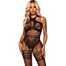 Bodystocking Leg Avenue sans couture avec col halter