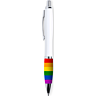 Boligrafo PRIDE - Drapeau LGBT blanc