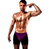 Culotte Boxer Passion Noir Violet S/M - Séduction et confort