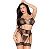 Ensemble lingerie Leg Avenue 89359 avec porte-jarretelles