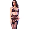 Ensemble de lingerie Chilirose CR 4883 avec porte-jarretelles et bas