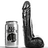 Dildo All Black 20 cm semi-réaliste pour un plaisir intense