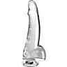 Dildo King Cock Clear 15.2 cm avec testicules