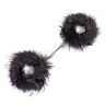 Menottes SECRETPLAY en plumes noires pour le bondage.