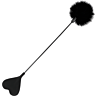 Fouet Darkness 40 cm avec plumes stimulantes