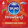 Préservatifs SKINS Fraise Pack 4 - Saveur fruitée
