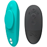 Vibromasseur de culotte WE-VIBE MOXIE+ à clip magnétique Aqua