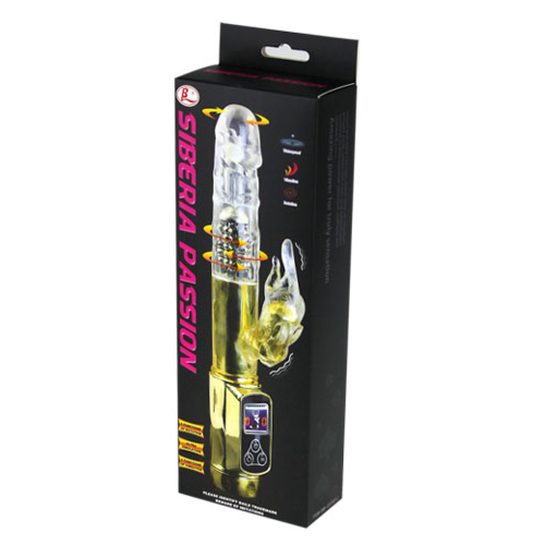 Vibromasseur BAILE RABBIT SIBERIA PASSION GOLD à double rotation