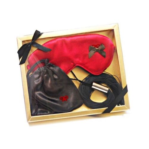 Set Bondage INEDIT Kit Fouet Dominatrix - Antifaz et Fouet