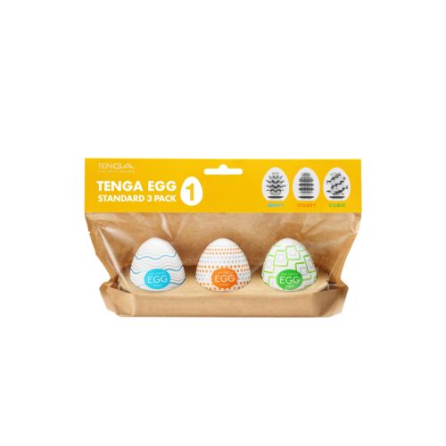 Masturbateur Tenga Œuf Standard 3 Pack - Sensations variées